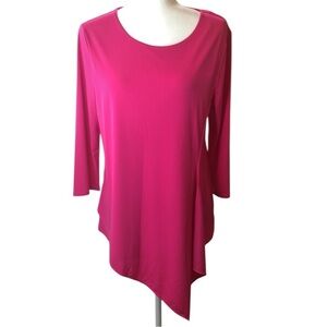 NWT Chico's Vibrant Pink Asymmetrical Blouse New with tag Chico’s size 1